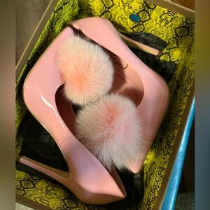 Privileged Pink Pom Pom Heels